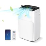 COSTWAY Mobile Klimaanlage 14000 BTU Abluftschlauch WiFi Kühlen Entfeuchten Timer Fernbedienung