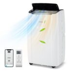 COSTWAY Mobile Klimaanlage 14000 BTU Abluftschlauch 4-in-1 Kühlen Entfeuchten Timer Fernbedienung