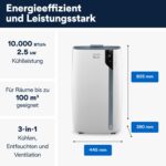 De'Longhi Mobile Klimaanlage Kühlen Entfeuchten Timer Fernbedienung – Bild 2