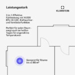 Klarstein Mobile Klimaanlage Abluftschlauch WiFi Kühlen Entfeuchten Timer Fernbedienung – Bild 3