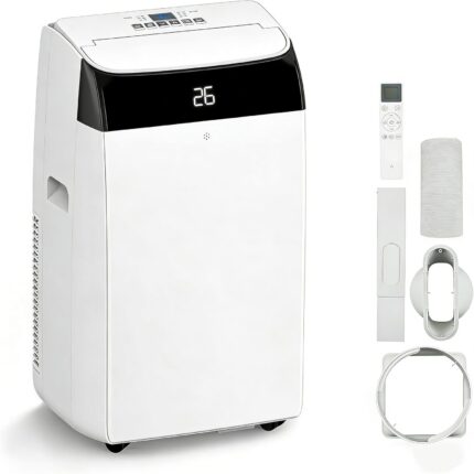 Premium Mobile Klimaanlage 12000 BTU Abluftschlauch leise Kühlen Entfeuchten Timer Fernbedienung