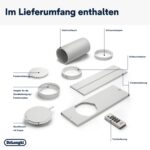De'Longhi Mobile Klimaanlage Abluftschlauch leise Kühlen Entfeuchten Timer Fernbedienung – Bild 7