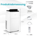 COSTWAY Mobile Klimaanlage 14000 BTU Abluftschlauch WiFi Kühlen Entfeuchten Timer Fernbedienung – Bild 4