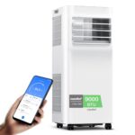 Comfee Mobile Klimaanlage 9000 BTU Abluftschlauch WiFi Kühlen Entfeuchten Timer Fernbedienung