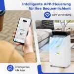 COSTWAY Mobile Klimaanlage 14000 BTU Abluftschlauch 4-in-1 Kühlen Entfeuchten Timer Fernbedienung – Bild 5