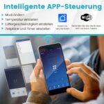COSTWAY Mobile Klimaanlage 14000 BTU Abluftschlauch WiFi Kühlen Entfeuchten Timer Fernbedienung – Bild 6