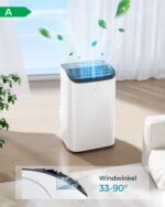 EUHOMY Mobile Klimaanlage 12000 BTU Abluftschlauch Kühlen Entfeuchten Timer Fernbedienung – Bild 6