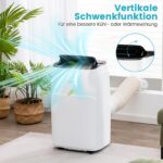 COSTWAY Mobile Klimaanlage 14000 BTU Abluftschlauch WiFi Kühlen Entfeuchten Timer Fernbedienung – Bild 8