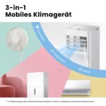 Comfee Mobile Klimaanlage 9000 BTU Abluftschlauch WiFi Kühlen Entfeuchten Timer Fernbedienung – Bild 3
