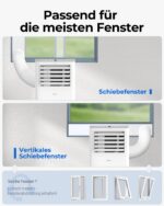 Premium Mobile Klimaanlage 9000 BTU Abluftschlauch leise Kühlen Entfeuchten Timer Fernbedienung – Bild 7