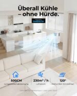 Premium Mobile Klimaanlage 9000 BTU Abluftschlauch leise Kühlen Entfeuchten Timer Fernbedienung – Bild 5