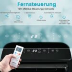 COSTWAY Mobile Klimaanlage 14000 BTU Abluftschlauch WiFi Kühlen Entfeuchten Timer Fernbedienung – Bild 5