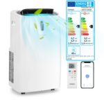 COSTWAY Mobile Klimaanlage 16000 BTU Abluftschlauch WiFi Kühlen Entfeuchten Timer Fernbedienung