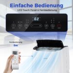 COSTWAY Mobile Klimaanlage 14000 BTU Abluftschlauch 4-in-1 Kühlen Entfeuchten Timer Fernbedienung – Bild 2