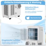 COSTWAY Mobile Klimaanlage 14000 BTU Abluftschlauch WiFi Kühlen Entfeuchten Timer Fernbedienung – Bild 7