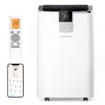 Temprium Mobile Klimaanlage 14000 BTU Abluftschlauch WiFi Kühlen Entfeuchten Timer Fernbedienung