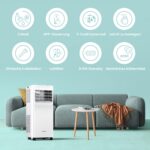 Comfee Mobile Klimaanlage 9000 BTU Abluftschlauch WiFi Kühlen Entfeuchten Timer Fernbedienung – Bild 2