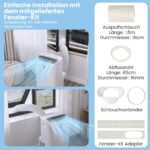 COSTWAY Mobile Klimaanlage 14000 BTU Abluftschlauch WiFi Kühlen Entfeuchten Timer Fernbedienung – Bild 9