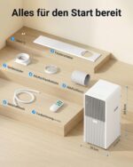 KresicoKlima Mobile Klimaanlage 13200 BTU Abluftschlauch Kühlen Entfeuchten Timer Fernbedienung – Bild 7