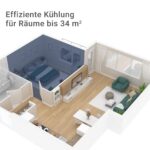 SUNTEC Mobile Klimaanlage Abluftschlauch leise Kühlen Entfeuchten Timer Fernbedienung – Bild 7