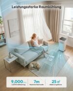 Premium Mobile Klimaanlage 9000 BTU Abluftschlauch leise Kühlen Entfeuchten Timer Fernbedienung – Bild 2