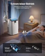 Temprium Mobile Klimaanlage 14000 BTU Abluftschlauch WiFi Kühlen Entfeuchten Timer Fernbedienung – Bild 5