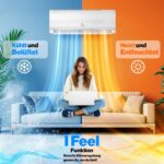 KESSER Split Klimaanlage 9000 BTU WiFi leise Kühlen Entfeuchten Timer Fernbedienung – Bild 4