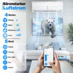 KESSER Split Klimaanlage 9000 BTU WiFi leise Kühlen Entfeuchten Timer Fernbedienung – Bild 7