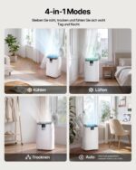 Temprium Mobile Klimaanlage 12000 BTU Abluftschlauch WiFi Kühlen Entfeuchten Timer Fernbedienung – Bild 6