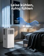 Premium Mobile Klimaanlage 9000 BTU Abluftschlauch leise Kühlen Entfeuchten Timer Fernbedienung – Bild 4