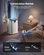 Temprium Mobile Klimaanlage 12000 BTU Abluftschlauch WiFi Kühlen Entfeuchten Timer Fernbedienung – Bild 4